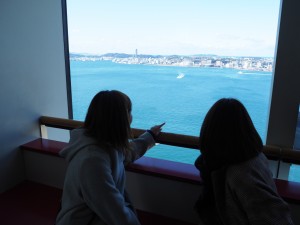 The streets of Shimonoseki seen from the Mojiko Retro Observation Room