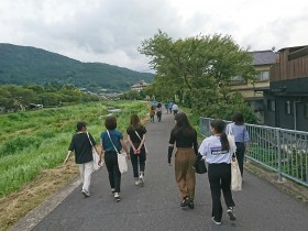 Walking around the countryside in Yufuin