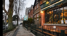 Christmas scenery in Dublin